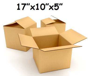 5 x Single Wall Cardboard Packing Postal Boxes 17"x10"x5"